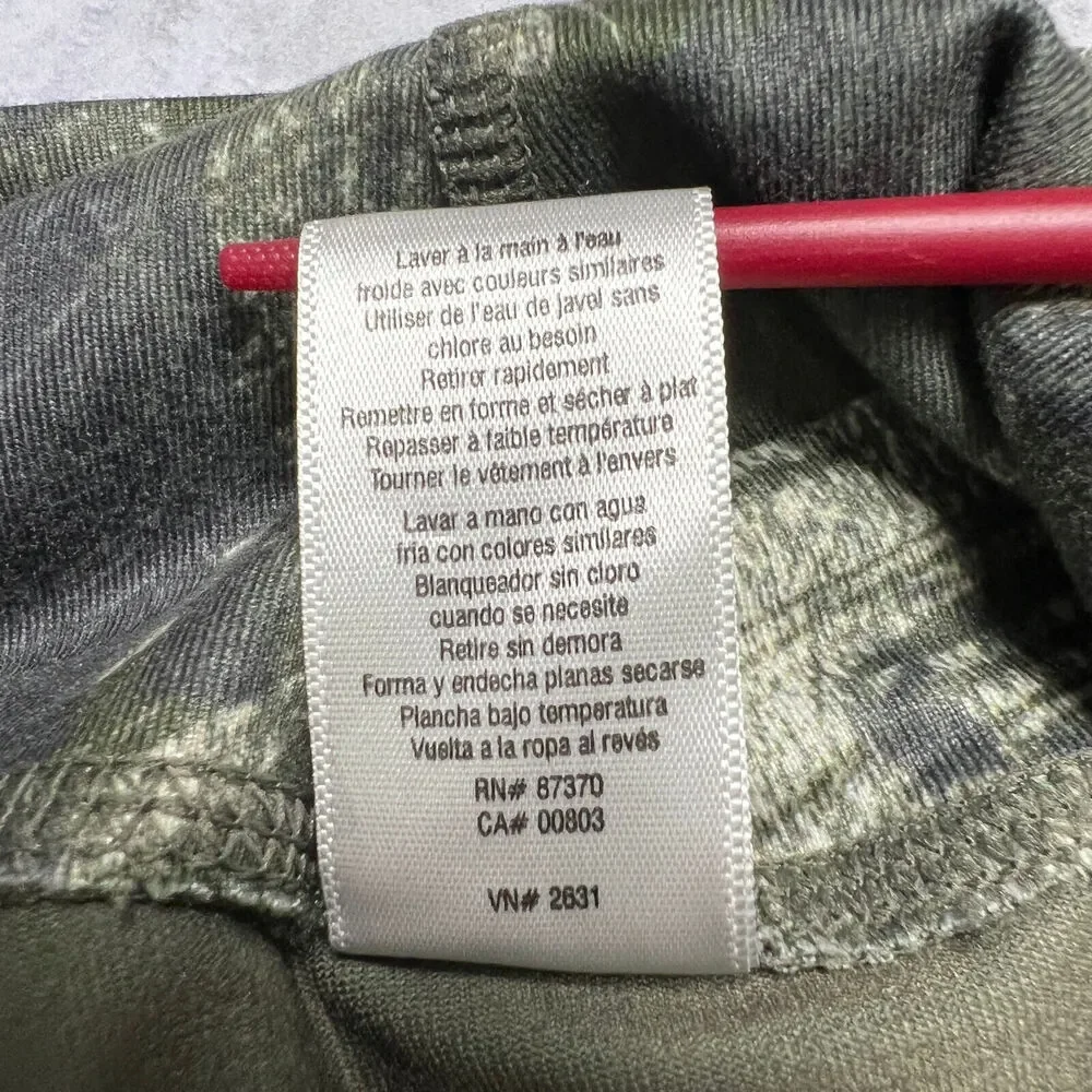 Alo Printed High Waist Leggings SIZE M Metallic Green Swirl Yoga Gym Pants